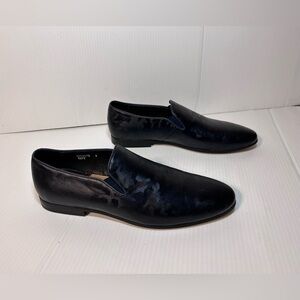 Robert Graham navy slip on loafers shoe men size 9